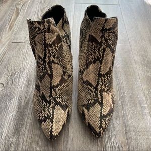 Snake print boots